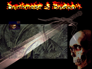 Splash screen from the old Darkness &amp; Despair website.